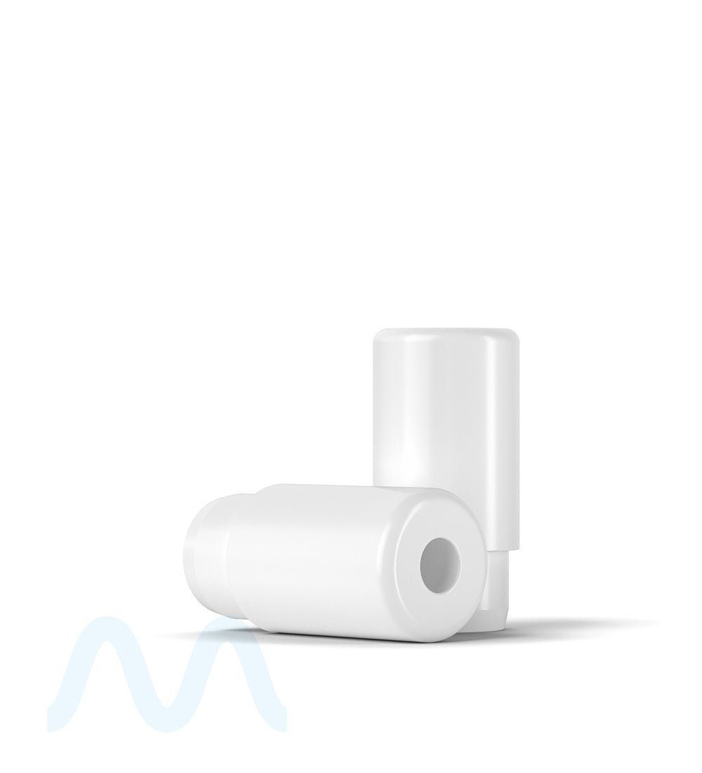 AVD | Barrel Vape Mouthpiece for Plastic Cartridges | White Plastic - Press On - 100 Count - 6