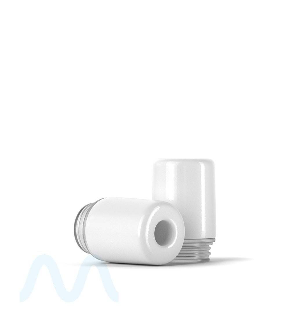 AVD | Barrel Vape Mouthpiece for Glass Cartridges | White Ceramic - Eazy Press - 600 Count - 6