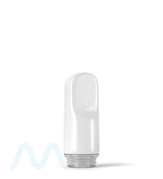 AVD | Flat Vape Mouthpiece for Glass Cartridges | White Ceramic - Eazy Press - 600 Count - 1