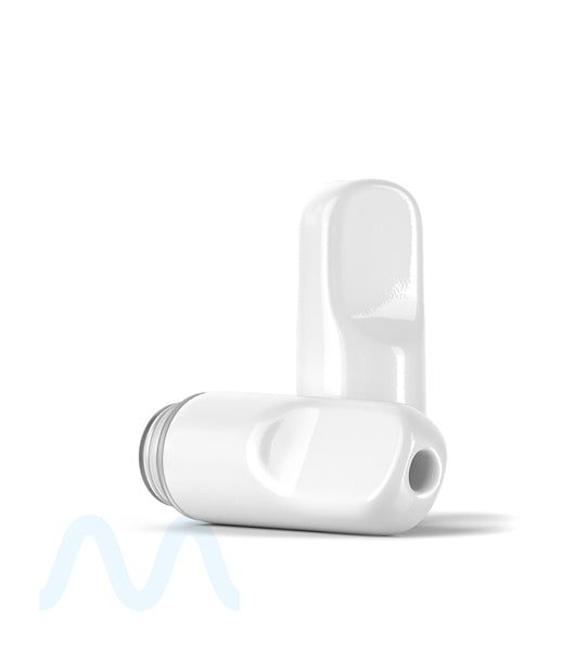 AVD | Flat Vape Mouthpiece for Glass Cartridges | White Ceramic - Eazy Press - 600 Count - 6