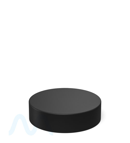 Child Resistant | Smooth Push Down & Turn Plastic Caps w/ Foam Liner  | 53mm - Matte Black - 100 Count