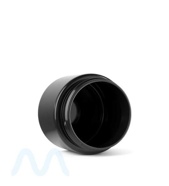 Straight Sided Black Plastic Jars | 53mm - 3oz - 100 Count