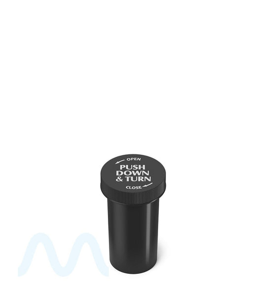 Child Resistant | Opaque Black Push Down & Turn Cap Vial | 13dr - 2g - 310 Count - 2