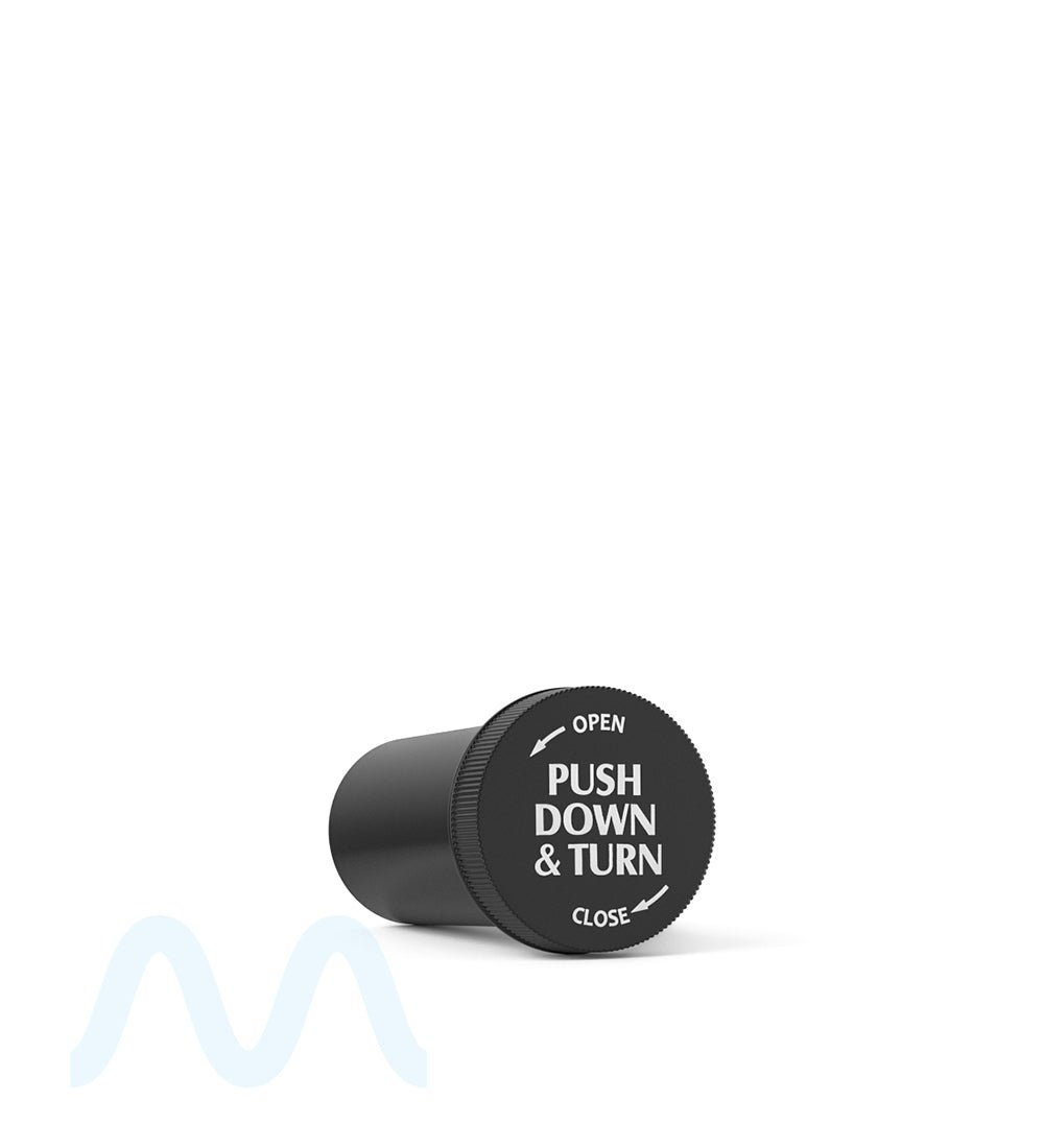 Child Resistant | Opaque Black Push Down & Turn Cap Vial | 13dr - 2g - 310 Count - 5