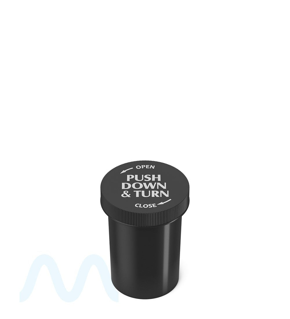 Child Resistant | Opaque Black Push Down & Turn Cap Vial | 20dr - 3.5g - 210 Count - 2