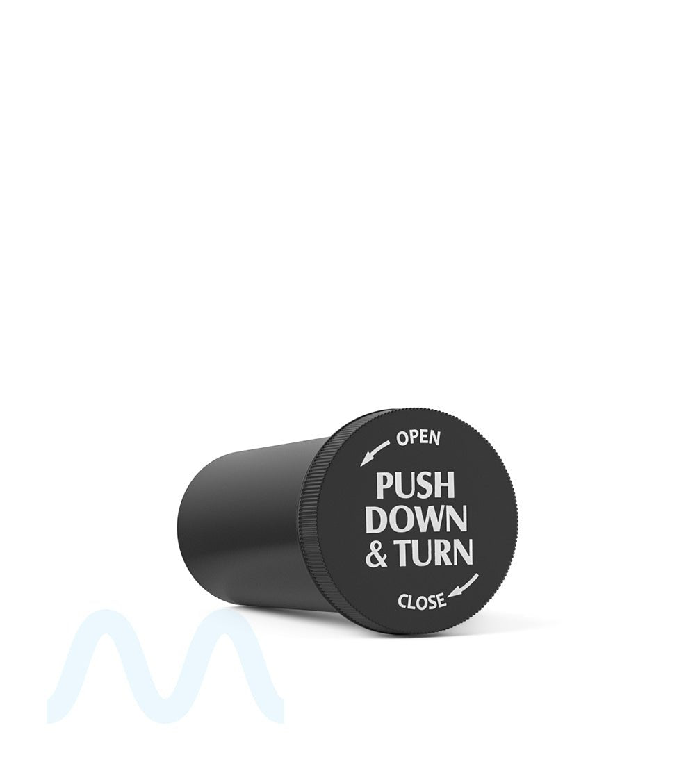 Child Resistant | Opaque Black Push Down & Turn Cap Vial | 30dr - 7g - 180 Count - 5