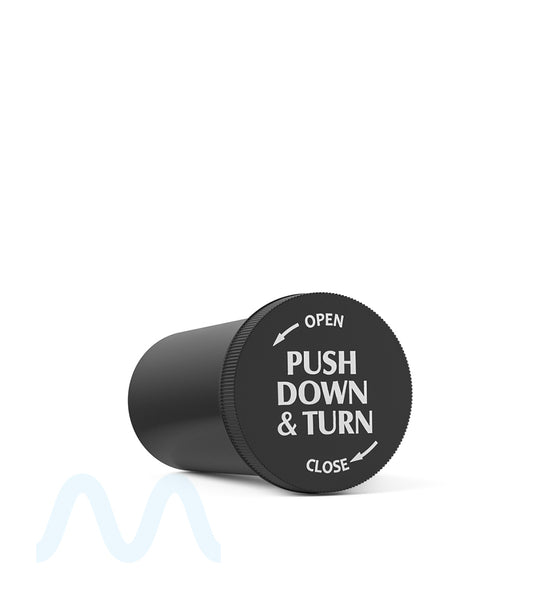 Child Resistant | Opaque Black Push Down & Turn Cap Vial | 40dr - 10g - 135 Count - 5