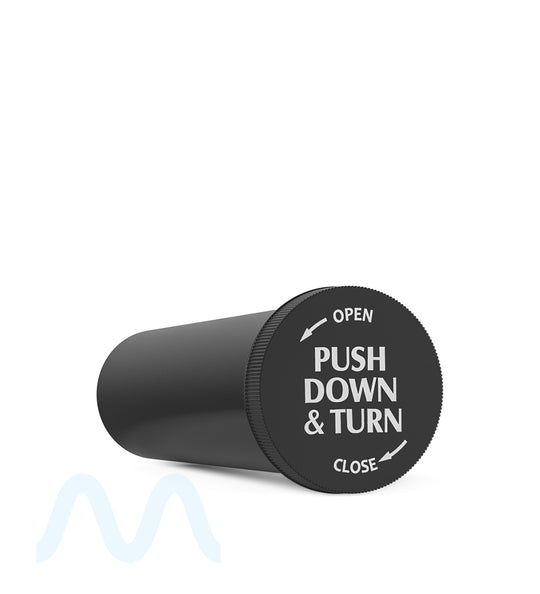 Child Resistant | Opaque Black Push Down & Turn Cap Vial | 60dr - 14g - 110 Count