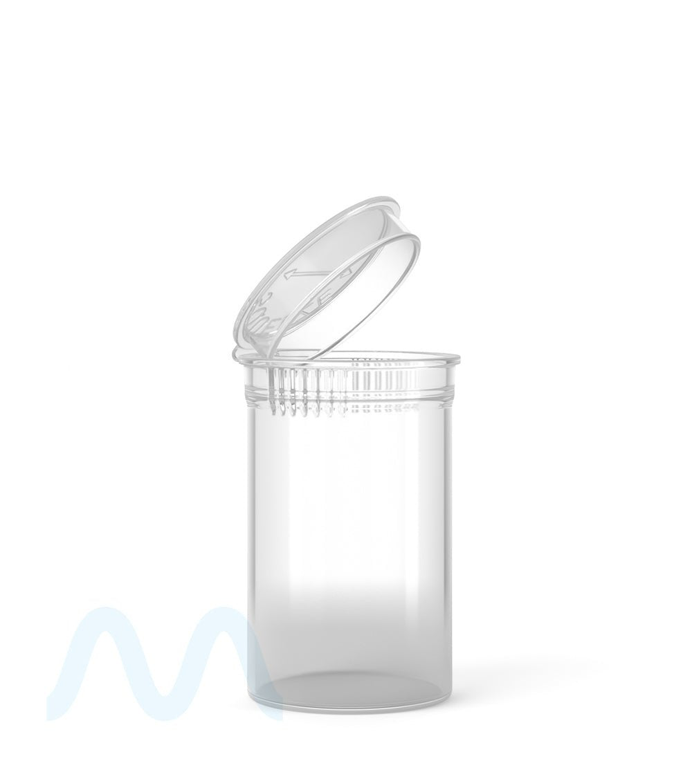 Child Resistant | Clear Pop Top Bottles | 6dr - 1g - 600 Count - 1