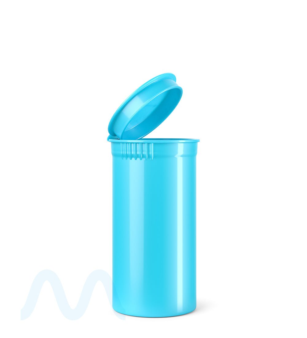 Child Resistant | Opaque Aqua Pop Top Bottles | 13dr - 2g - 315 Count - 1