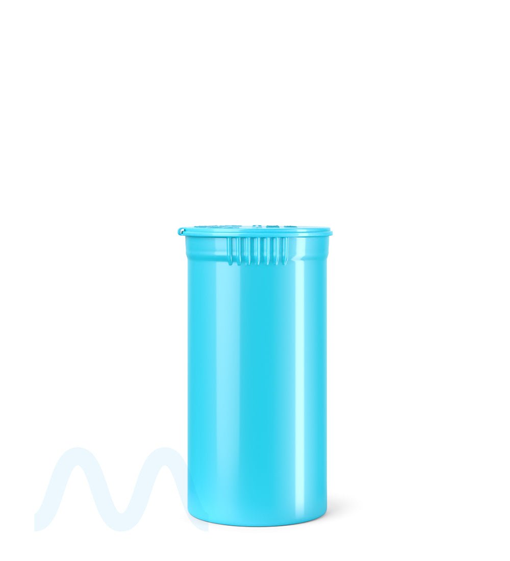 Child Resistant | Opaque Aqua Pop Top Bottles | 13dr - 2g - 315 Count - 2