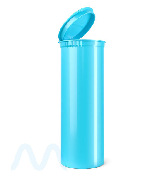 Child Resistant | Opaque Aqua Pop Top Bottles | 60dr - 14g - 75 Count - 1