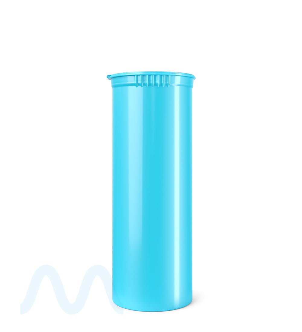 Child Resistant | Opaque Aqua Pop Top Bottles | 60dr - 14g - 75 Count - 2