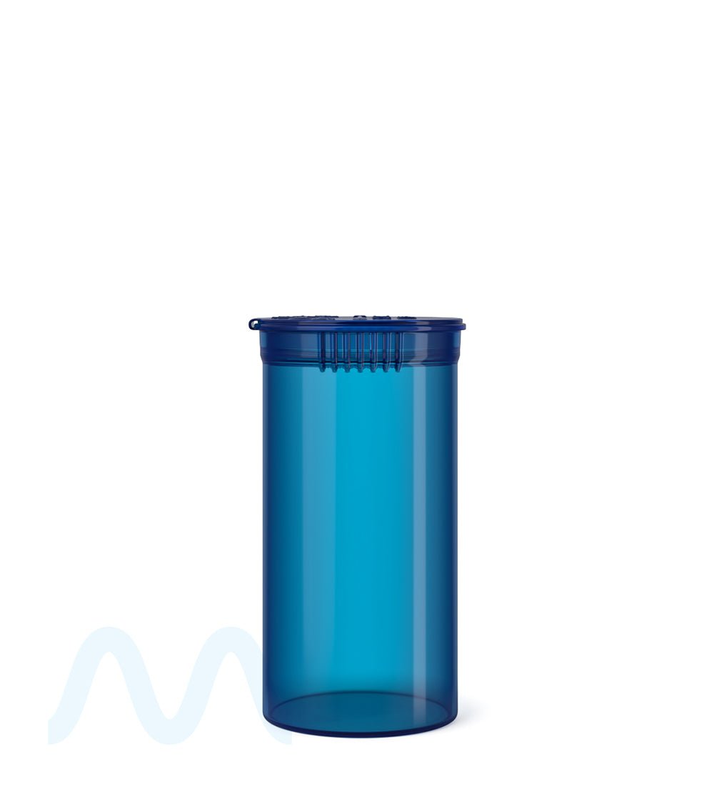 Child Resistant | Transparent Blue Pop Top Bottles | 13dr - 2g - 315 Count - 2