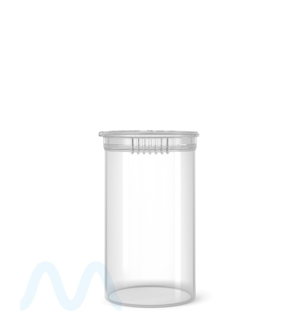 Child Resistant | Clear Pop Top Bottles | 19dr - 3.5g - 225 Count - 2