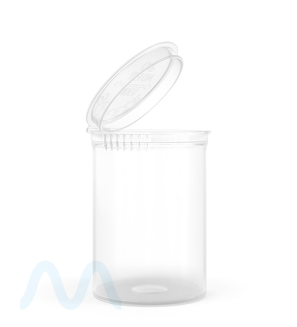 Child Resistant & Sustainable | 100% Biodegradable Clear Pop Top Bottles | 30dr - 7g - 150 Count - 1