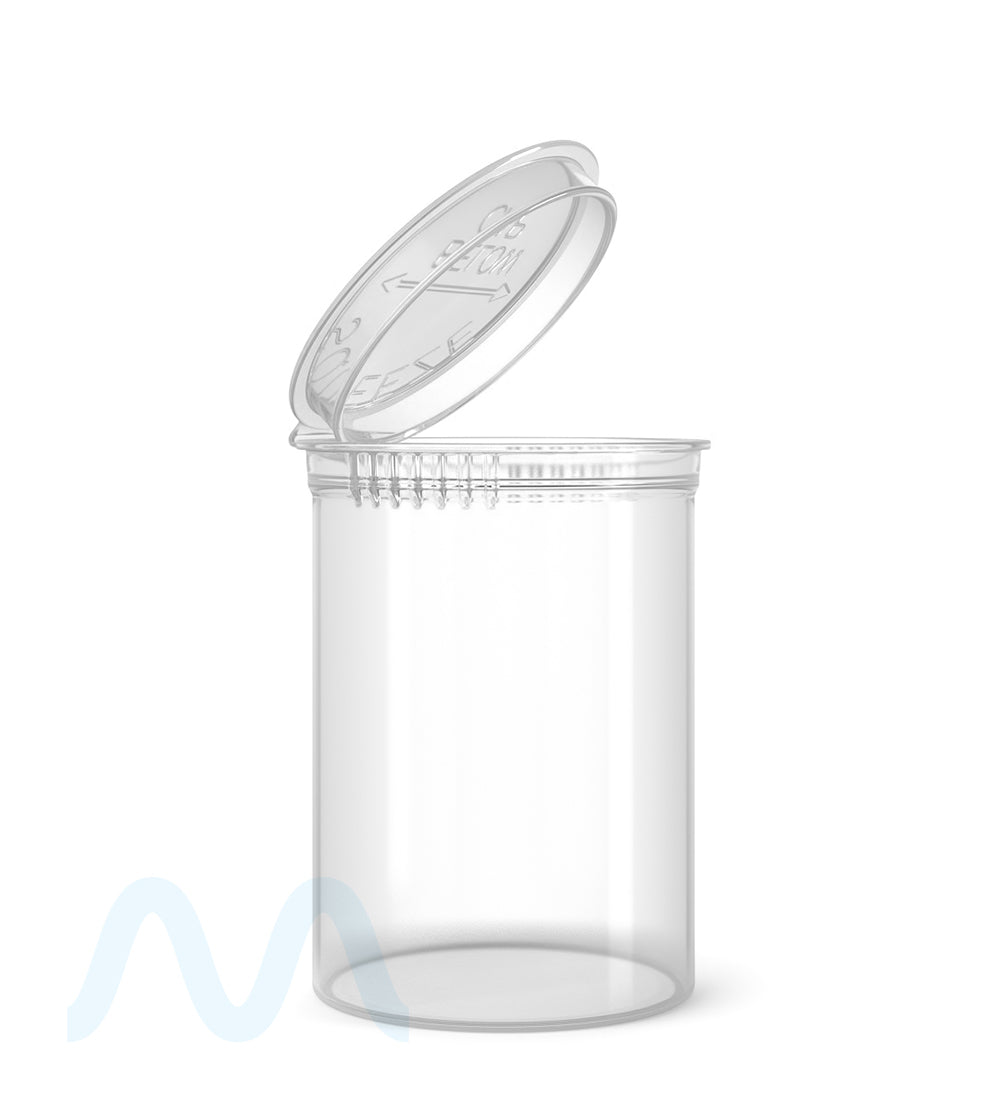 Child Resistant | Clear Pop Top Bottles | 30dr - 7g - 150 Count