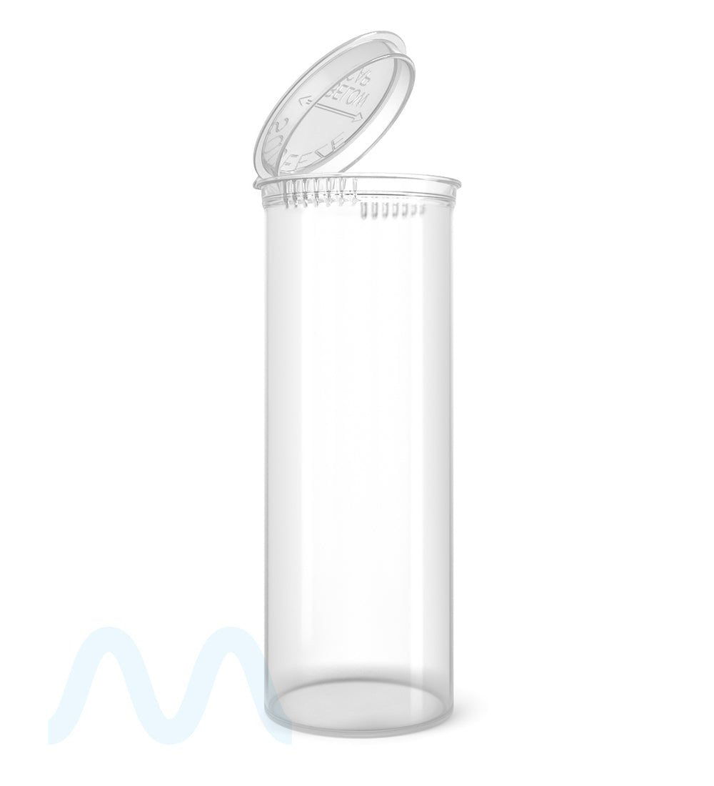 Child Resistant | Clear Pop Top PCR Bottles | 60dr - 14g - 75 Count - 1