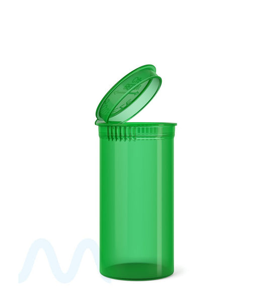 Child Resistant | Transparent Green Pop Top Bottles | 13dr - 2g - 315 Count - 1