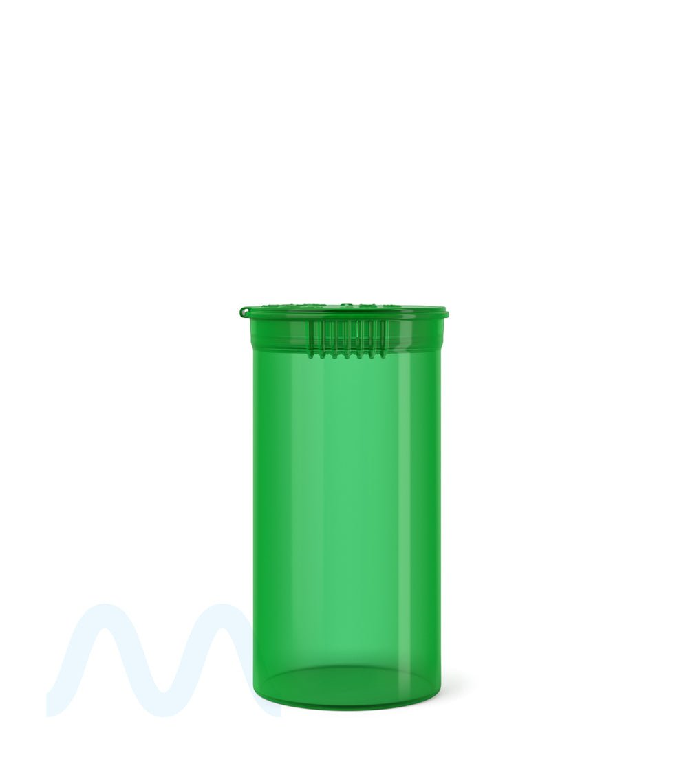 Child Resistant | Transparent Green Pop Top Bottles | 13dr - 2g - 315 Count - 2