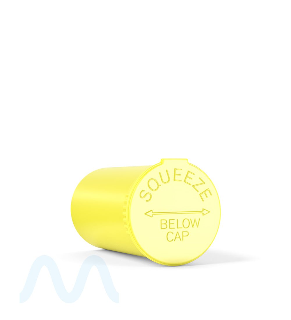 Child Resistant | Opaque Lemon Pop Top Bottles | 19dr - 3.5g - 225 Count - 3