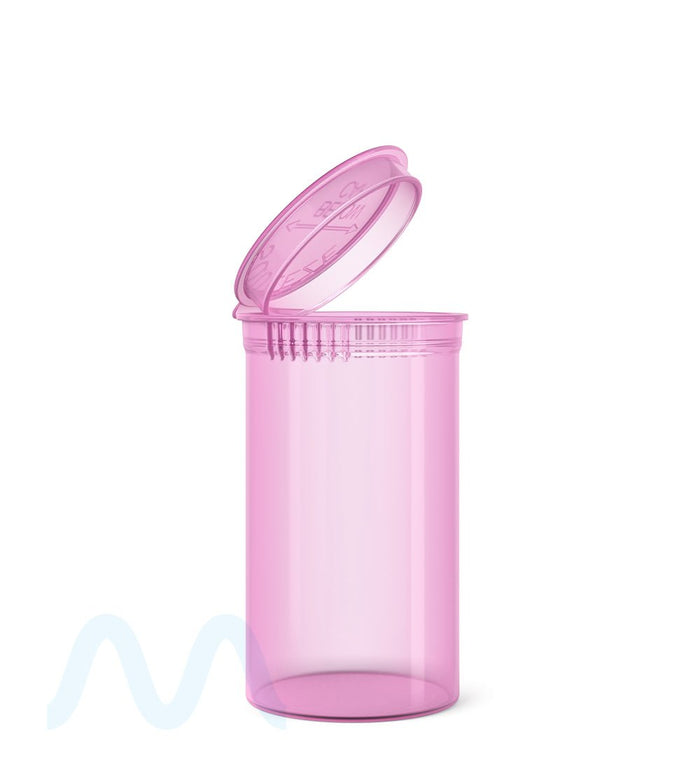 Child Resistant | Transparent Pink Pop Top Bottles | 19dr - 3.5g - 225 Count Image