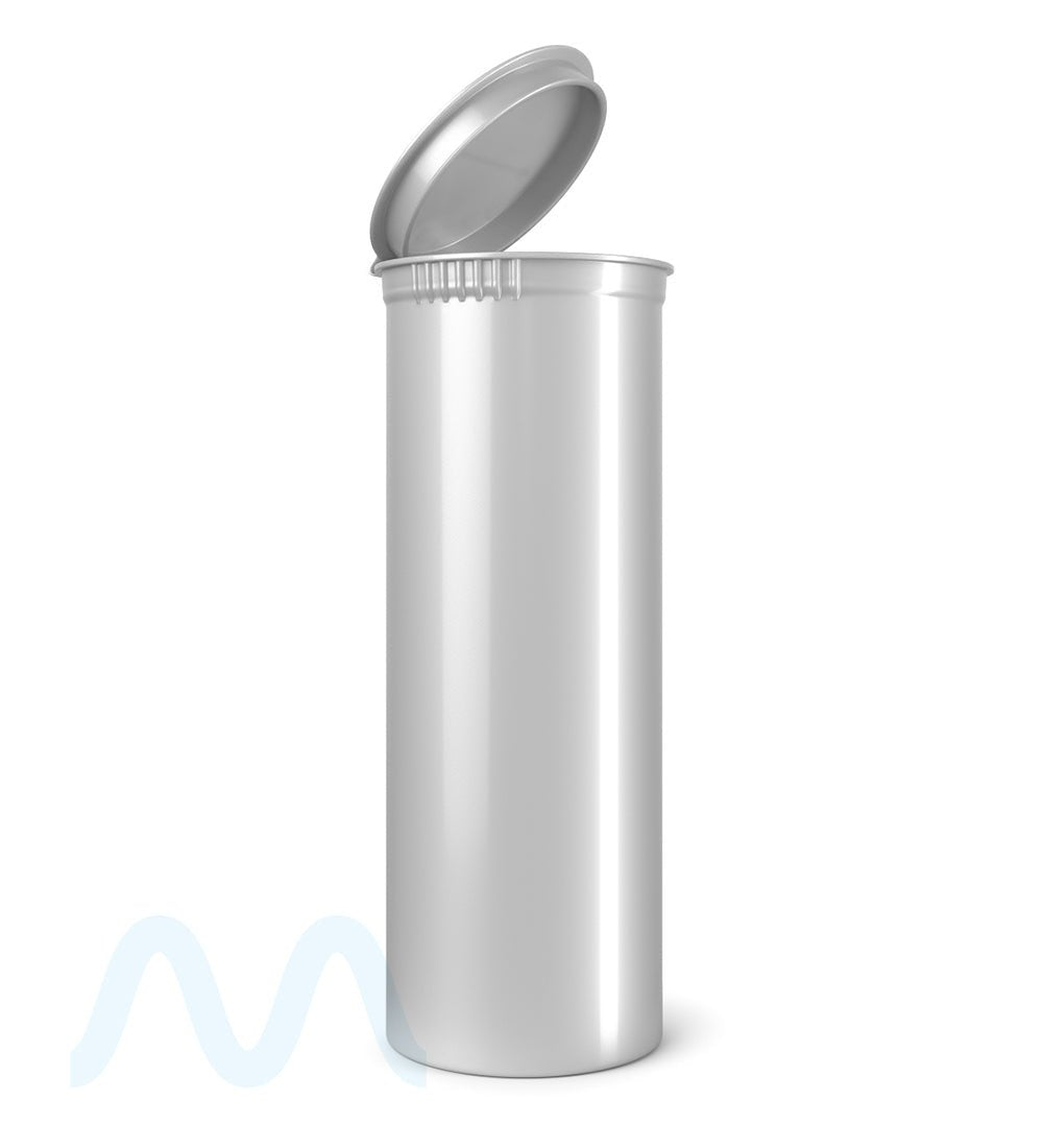 Child Resistant | Opaque Silver Pop Top Bottles | 60dr - 14g - 75 Count - 1