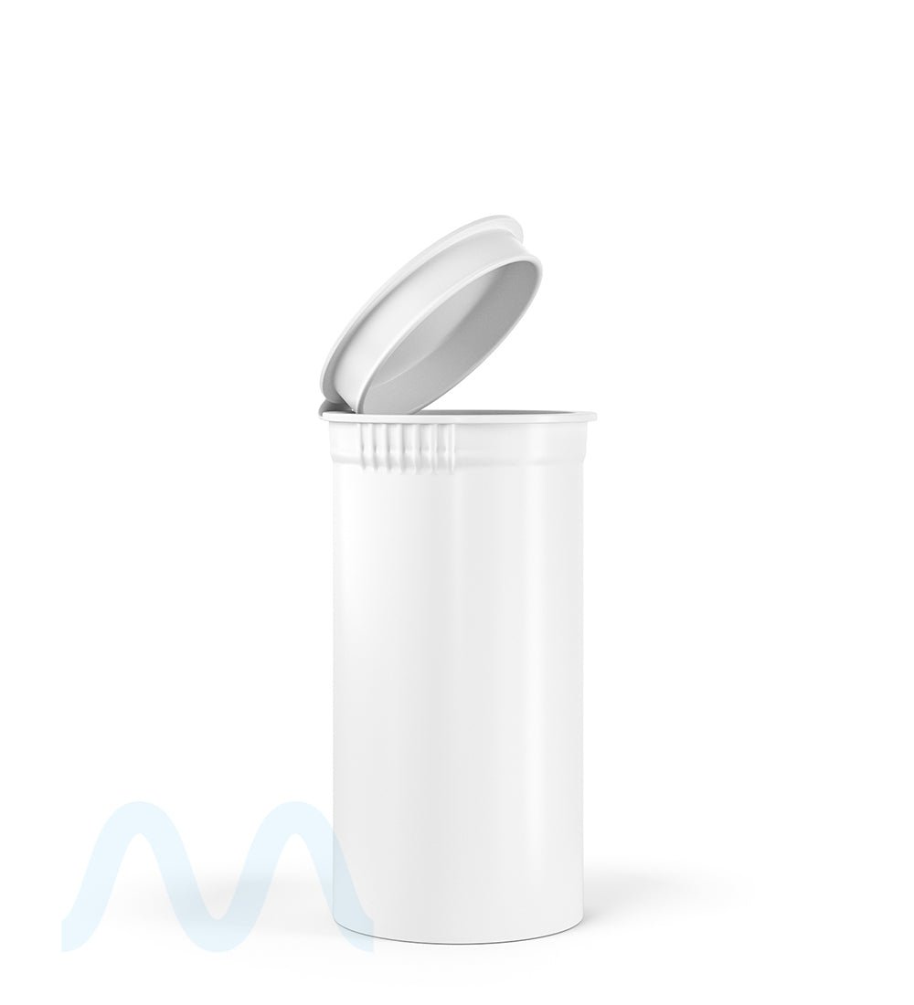 Child Resistant & Sustainable | 100% Biodegradable Opaque White Pop Top Bottles | 13dr - 2g - 315 Count - 1