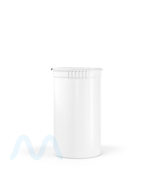 Child Resistant & Sustainable | 100% Biodegradable Opaque White Pop Top PCR Bottles | 19dr - 3.5g - 225 Count - 2