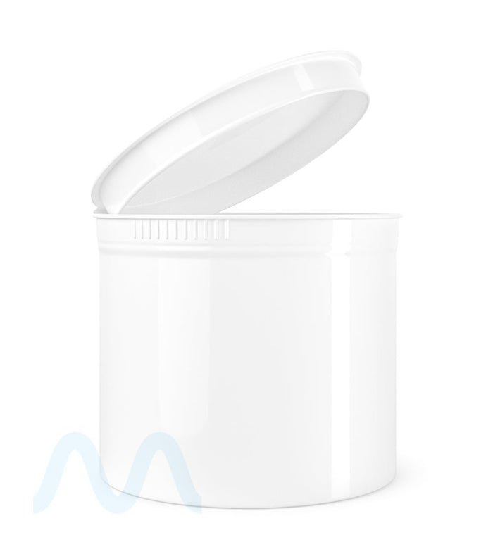 Child Resistant Opaque White Pop Top PCR Bottles | 90dr - 28g | Sample Image