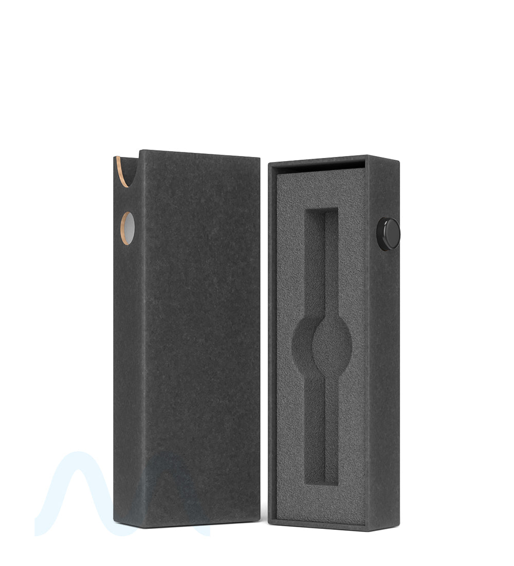 Child Resistant & Sustainable | 100% Recyclable Slim Cardboard Vape Cartridge Box w/ Press Button & Foam Insert | 100mm - Black - 100 Count - 4