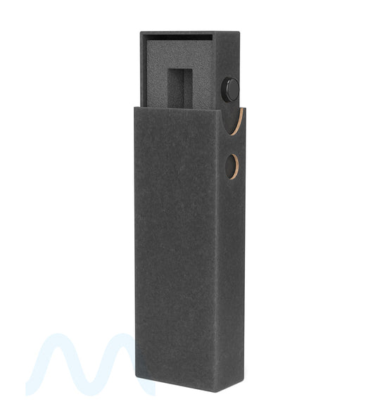 Child Resistant & Sustainable | 100% Recyclable Slim Cardboard Vape Cartridge Box w/ Press Button & Foam Insert | 100mm - Black - 100 Count - 6