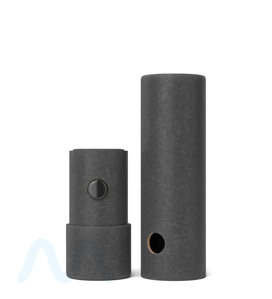 Child Resistant & Sustainable | 100% Recyclable Cardboard Vape Cartridge Tube w/ Press Button | 95mm - Black - 100 Count