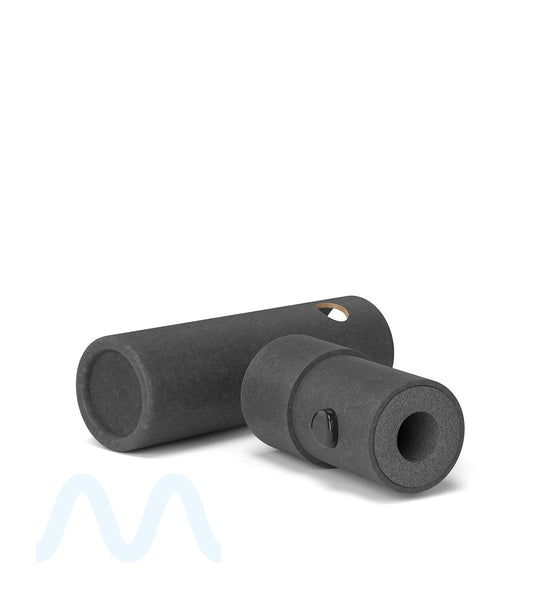 Child Resistant & Sustainable | 100% Recyclable Cardboard Vape Cartridge Tube w/ Press Button | 95mm - Black - 100 Count