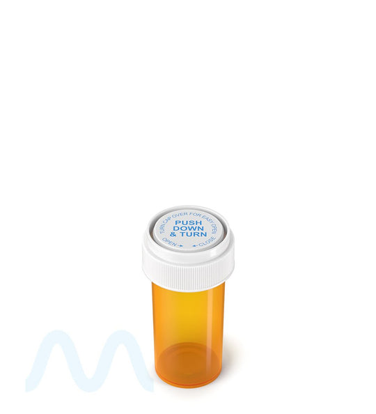 Child Resistant | Amber Reversible Cap Vials | 13dr - 2g - 275 Count - 2