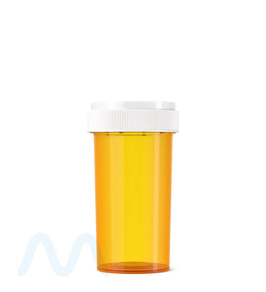 Child Resistant | Amber Reversible Cap Vials | 40dr - 10g - 150 Count - 5