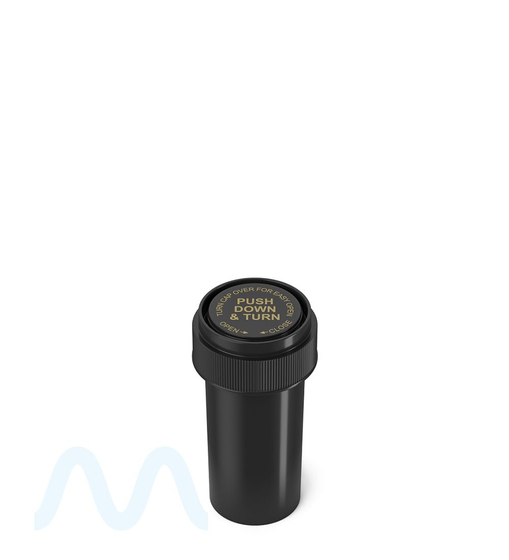 Child Resistant | Black Reversible Cap Vials | 13dr - 2g - 275 Count - 4