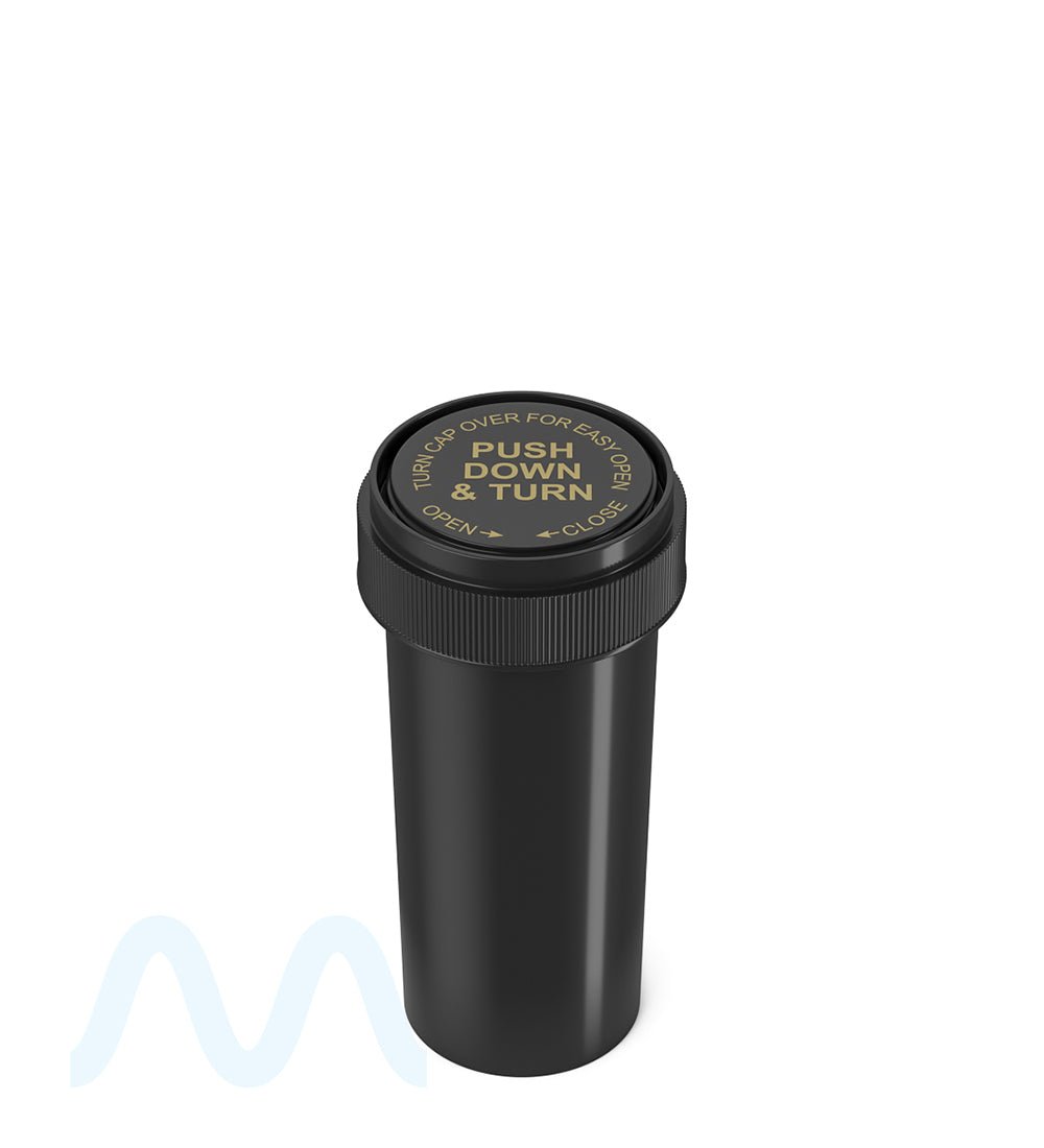 Child Resistant | Opaque Black Reversible Cap Vials | 30dr - 7g - 190 Count - 4