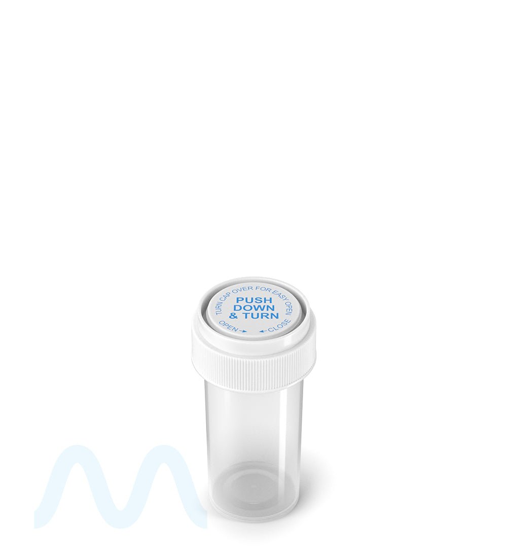 Child Resistant | Clear Reversible Cap Vials | 13dr - 2g - 275 Count - 2