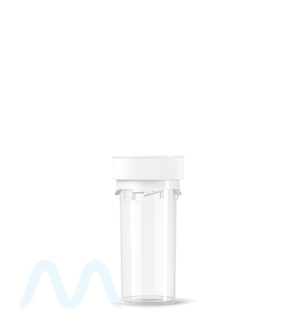 Child Resistant | Clear Reversible Cap Vials | 13dr - 2g - 275 Count - 6