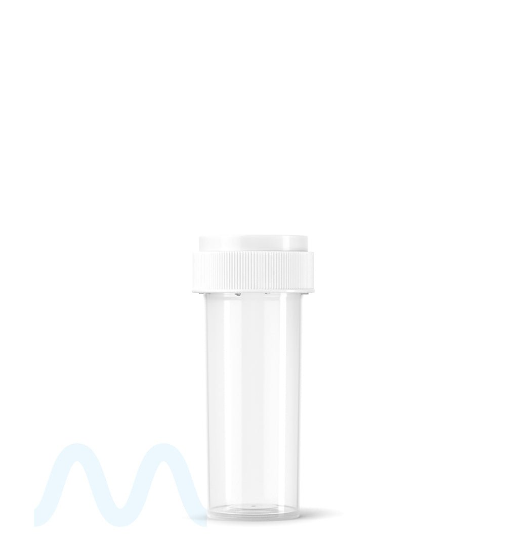 Child Resistant | Clear Reversible Cap Vials | 16dr - 3g - 230 Count - 5