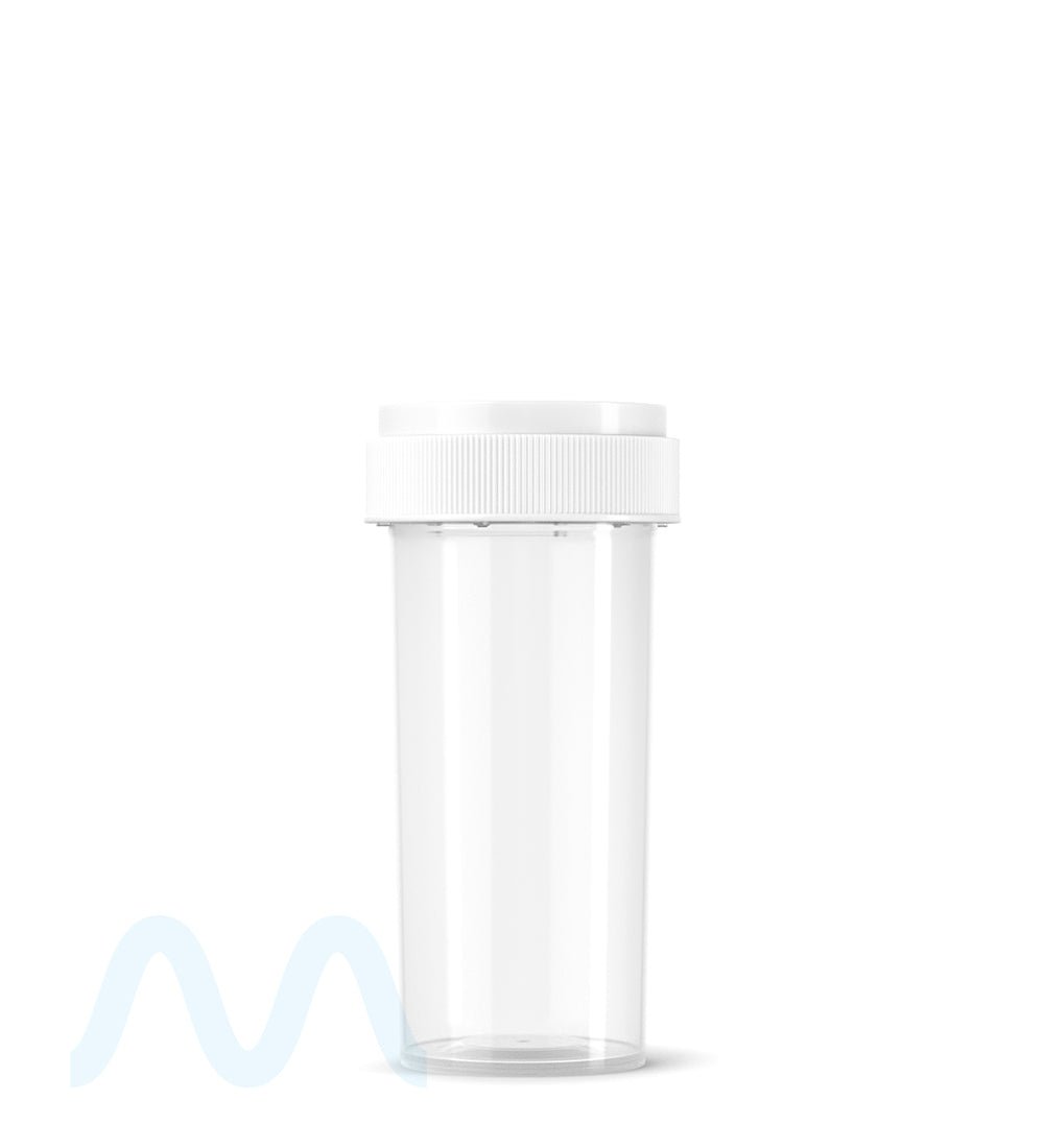 Child Resistant | Clear Reversible Cap Vials | 30dr - 7g - 190 Count - 5