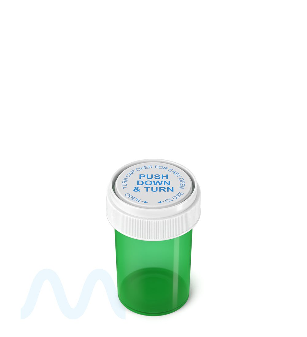 Child Resistant | Green Reversible Cap Vials | 20dr - 3.5g - 240 Count - 4