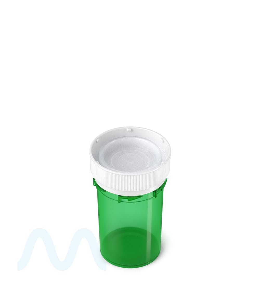 Child Resistant | Green Reversible Cap Vials | 20dr - 3.5g - 240 Count - 5