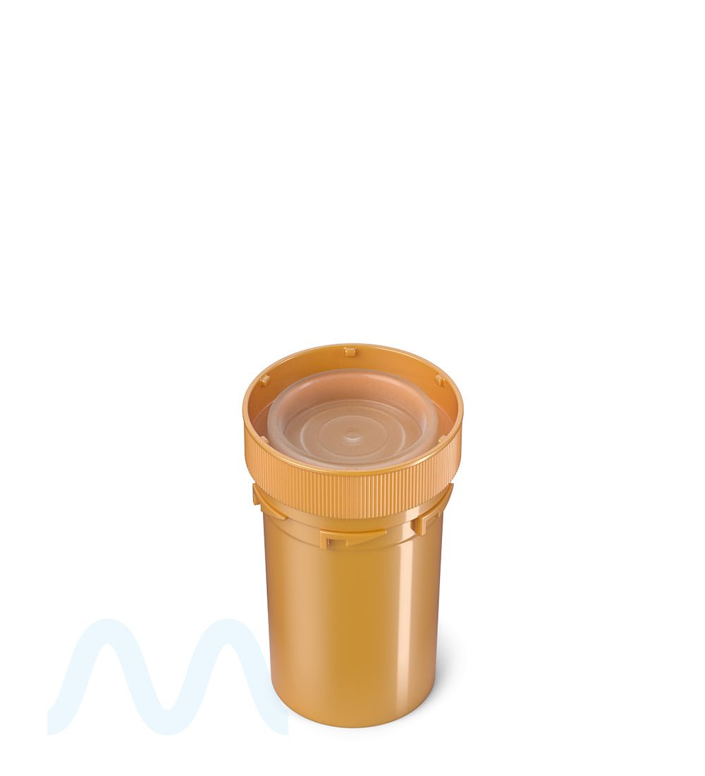 Child Resistant | Opaque Gold Blank Cap Reversible Vials | 20dr - 3.5g - 240 Count - 3