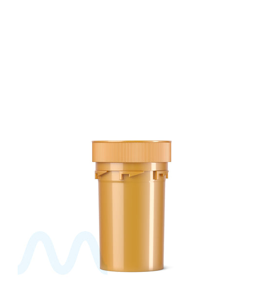 Child Resistant | Opaque Gold Blank Cap Reversible Vials | 20dr - 3.5g - 240 Count