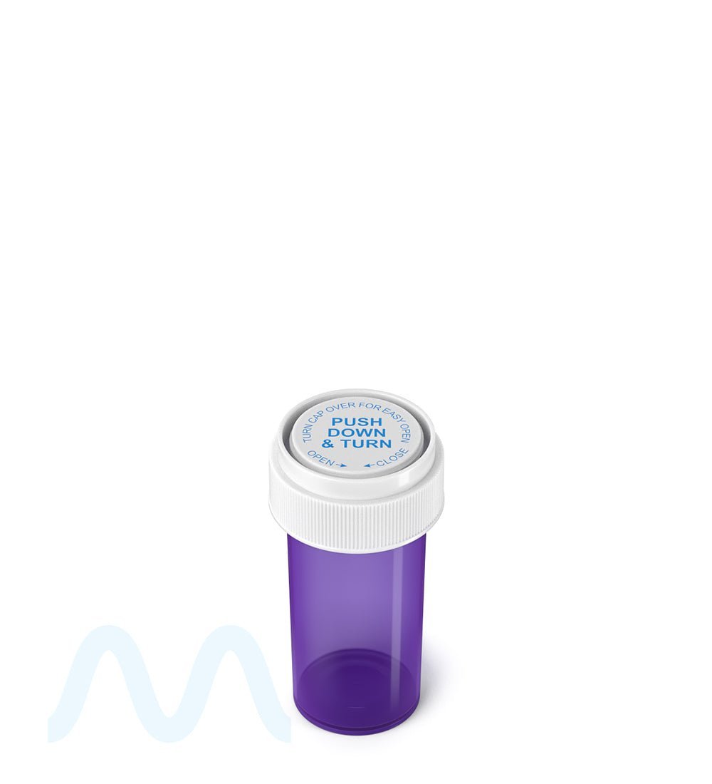 Child Resistant | Purple Reversible Cap PCR Vials | 13dr - 2g - 275 Count - 4