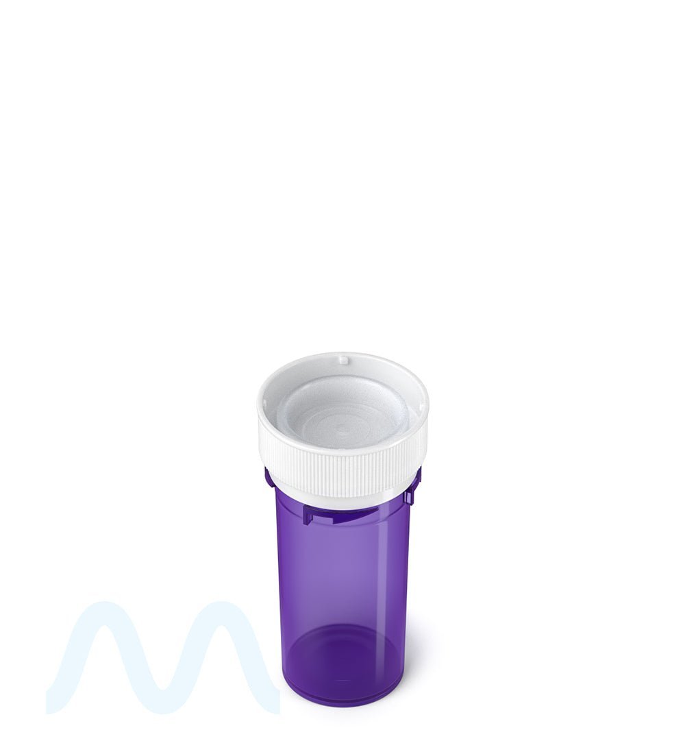 Child Resistant | Purple Reversible Cap PCR Vials | 13dr - 2g - 275 Count - 5