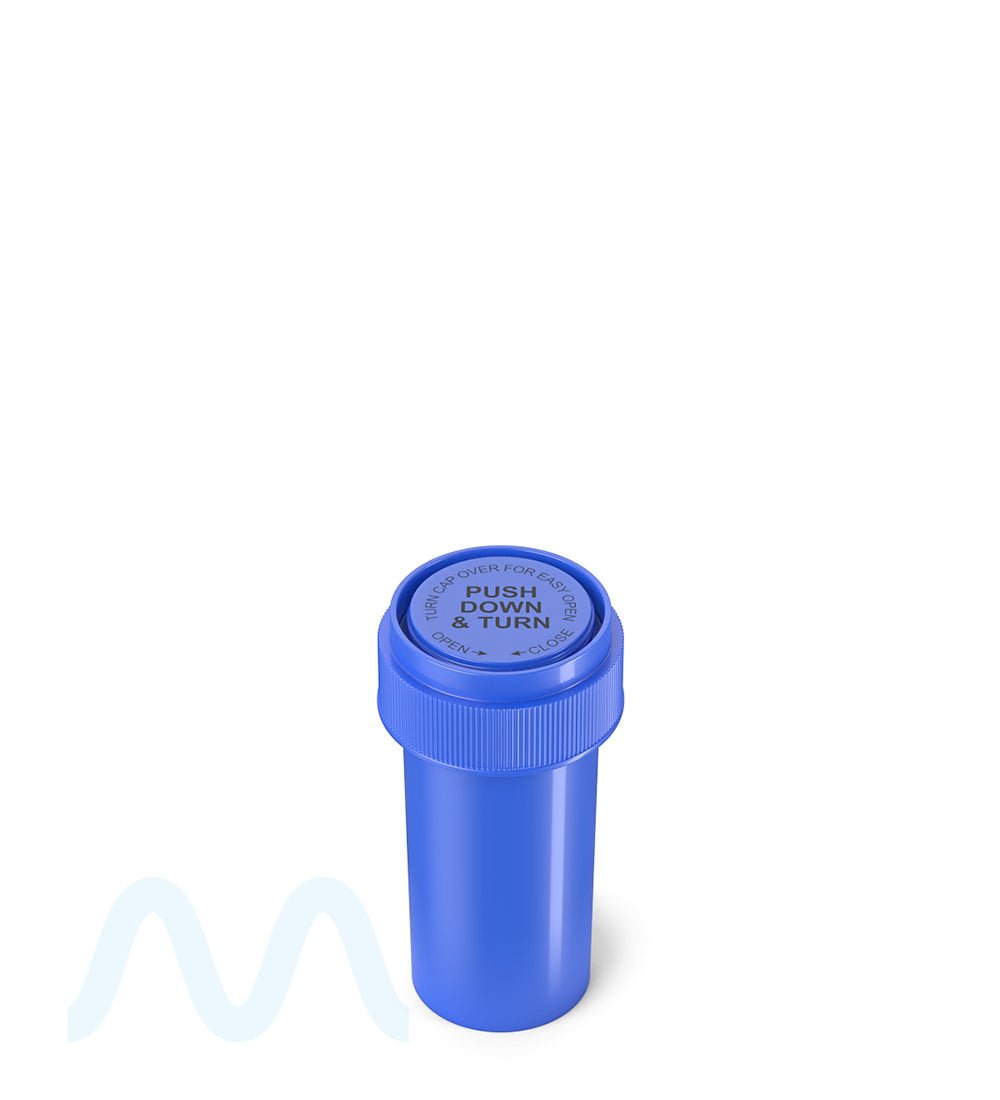 Child Resistant | Opaque Blue Reversible Cap Vials | 13dr - 2g - 275 Count - 2