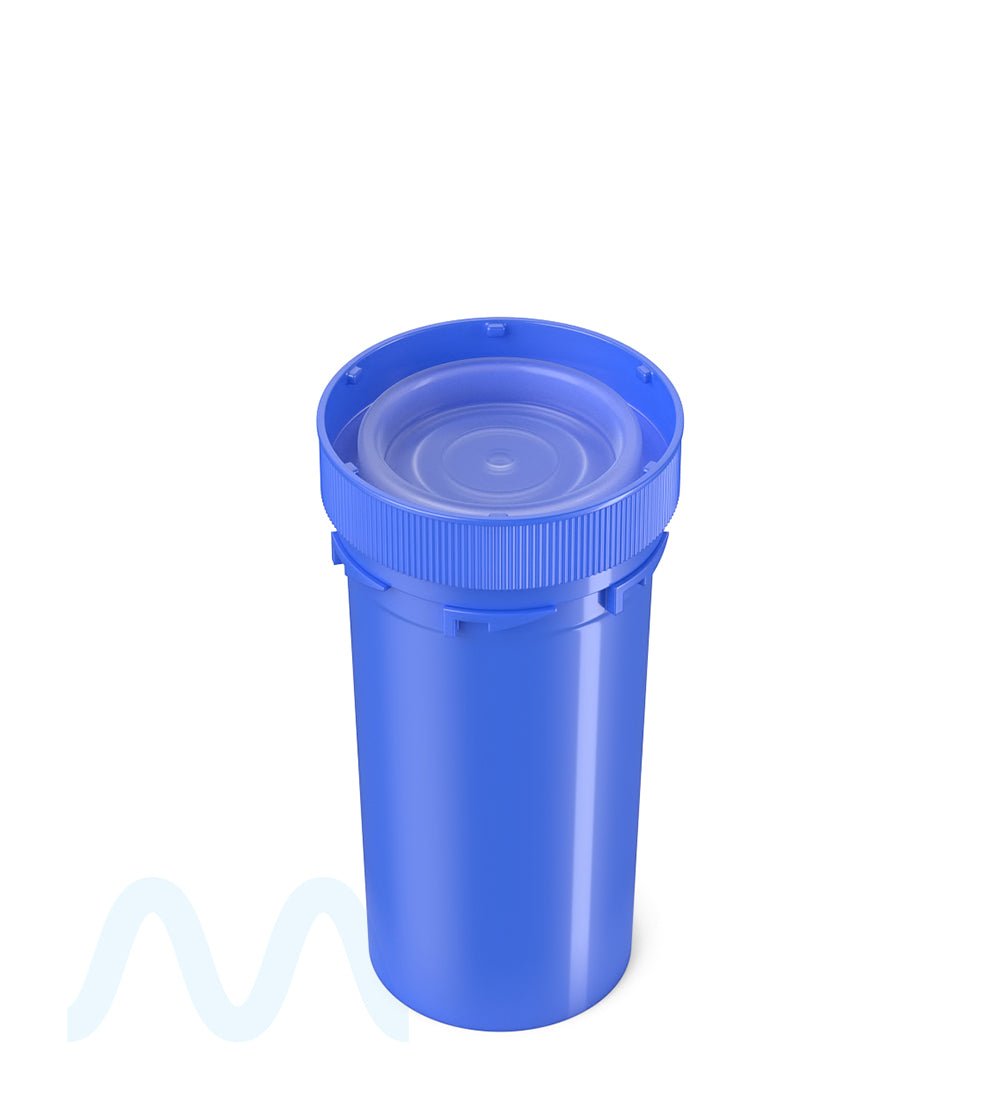 Child Resistant | Opaque Blue Reversible Cap Vials | 40dr - 10g - 150 Count - 3